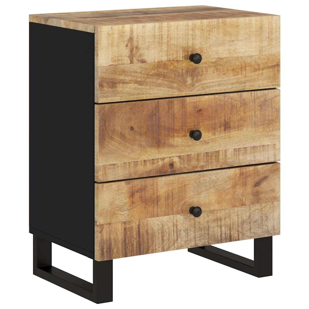 vidaXL Bedside Cabinet 50x33x62 cm Solid Mango Wood and Engineered Wood