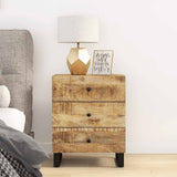 vidaXL Bedside Cabinet 50x33x62 cm Solid Mango Wood and Engineered Wood