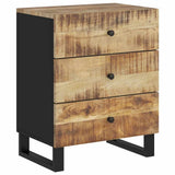 vidaXL Bedside Cabinet 50x33x62 cm Solid Mango Wood and Engineered Wood