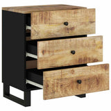 vidaXL Bedside Cabinet 50x33x62 cm Solid Mango Wood and Engineered Wood