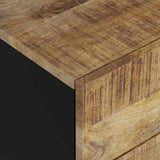 vidaXL Bedside Cabinet 50x33x62 cm Solid Mango Wood and Engineered Wood