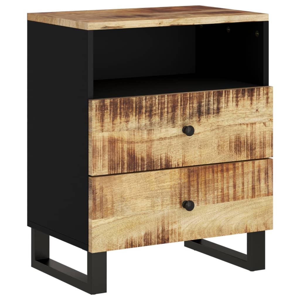 vidaXL Nachtkastje 50x33x62 cm massief mangohout en bewerkt hout
