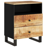 vidaXL Nachtkastje 50x33x62 cm massief mangohout en bewerkt hout