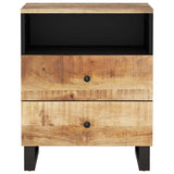vidaXL Nachtkastje 50x33x62 cm massief mangohout en bewerkt hout