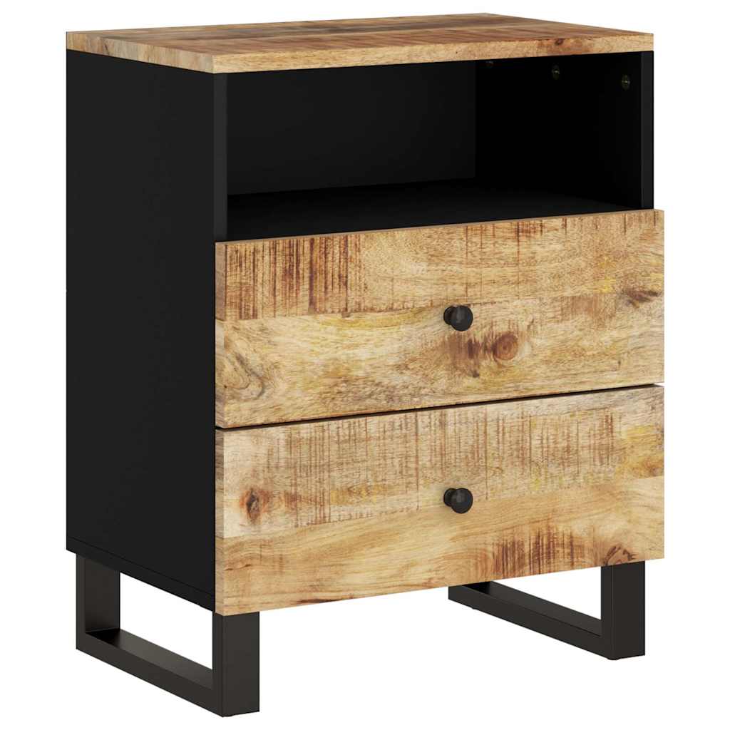 vidaXL Nachtkastje 50x33x62 cm massief mangohout en bewerkt hout