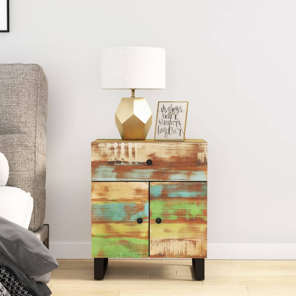 vidaXL Nachtkastjes 50x33x60 cm massief mangohout en bewerkt hout