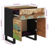 vidaXL Nachtkastjes 50x33x60 cm massief mangohout en bewerkt hout