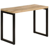 vidaXL Dining Table/Desk with Steel Legs Solid Wood