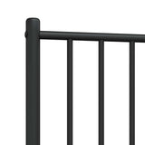 vidaXL Vervangend hoofdbord metaal zwart 75 cm