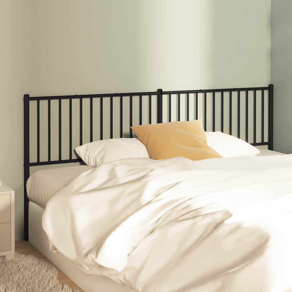 vidaXL Vervangend hoofdbord metaal zwart 75 cm