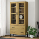 vidaXL Boekenkast met metalen poten OSLO 85x35x172,5 cm hout bruin