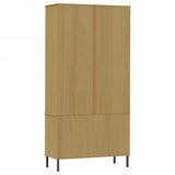 vidaXL Boekenkast met metalen poten OSLO 85x35x172,5 cm hout bruin
