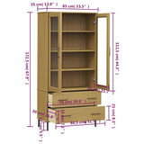 vidaXL Boekenkast met metalen poten OSLO 85x35x172,5 cm hout bruin