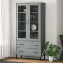 vidaXL Boekenkast met metalen poten OSLO 85x35x172,5 cm hout bruin