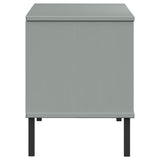 vidaXL Shoe Rack with Metal Legs OSLO 106x35x45cm Pine Wood Brown