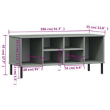 vidaXL Shoe Rack with Metal Legs OSLO 106x35x45cm Pine Wood Brown