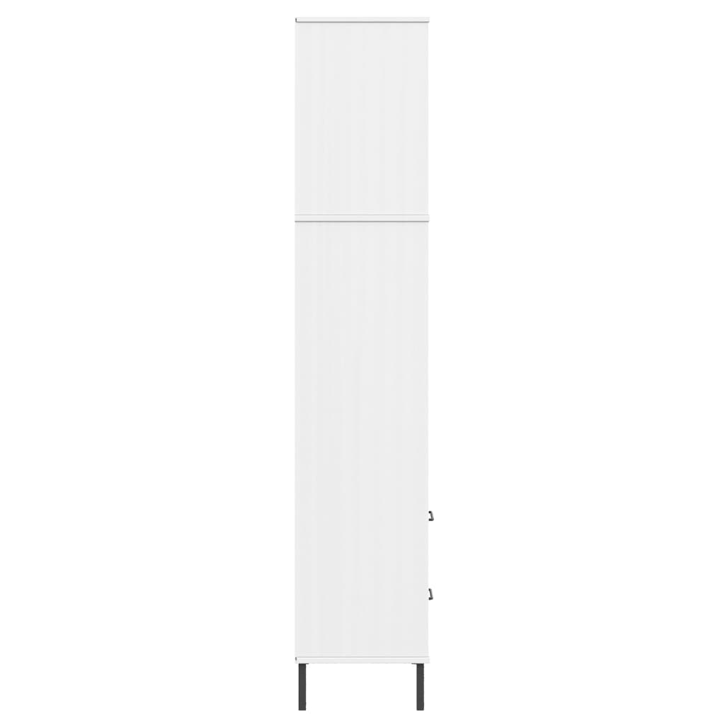 vidaXL Bookcase with 2 Drawers OSLO 60x35x180 cm Solid Wood Brown