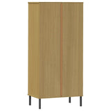 vidaXL Boekenkast met 2 lades OSLO 60x35x128,5 cm massief hout bruin