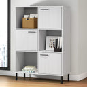 vidaXL Boekenkast met metalen poten OSLO 90x35x128,5 cm hout bruin