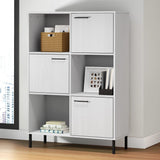 vidaXL Boekenkast met metalen poten OSLO 90x35x128,5 cm hout bruin
