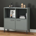 vidaXL Boekenkast met metalen poten OSLO 90x35x90,5 cm hout bruin