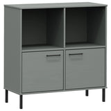 vidaXL Boekenkast met metalen poten OSLO 90x35x90,5 cm hout bruin