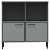 vidaXL Boekenkast met metalen poten OSLO 90x35x90,5 cm hout bruin