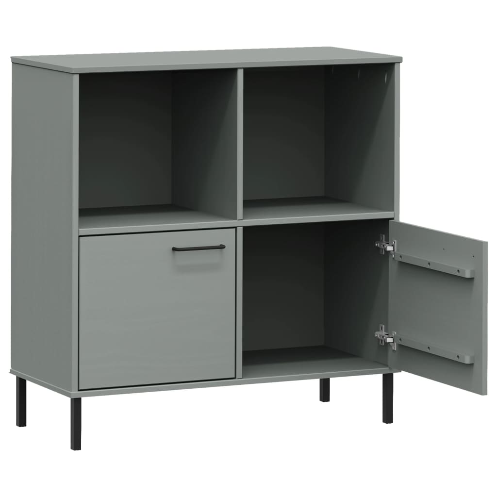 vidaXL Boekenkast met metalen poten OSLO 90x35x90,5 cm hout bruin