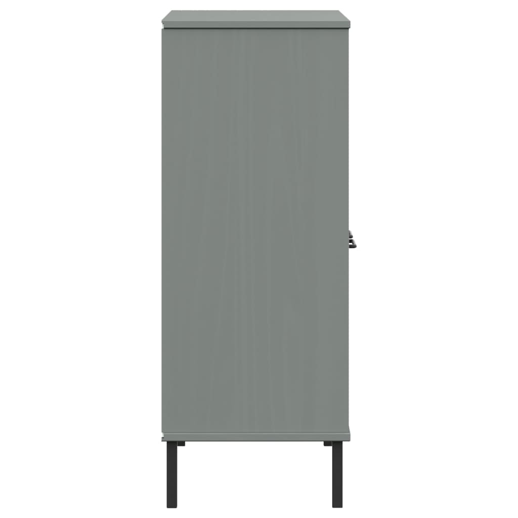 vidaXL Boekenkast met metalen poten OSLO 90x35x90,5 cm hout bruin