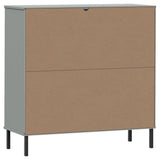 vidaXL Boekenkast met metalen poten OSLO 90x35x90,5 cm hout bruin