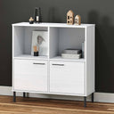 vidaXL Boekenkast met metalen poten OSLO 90x35x90,5 cm hout bruin