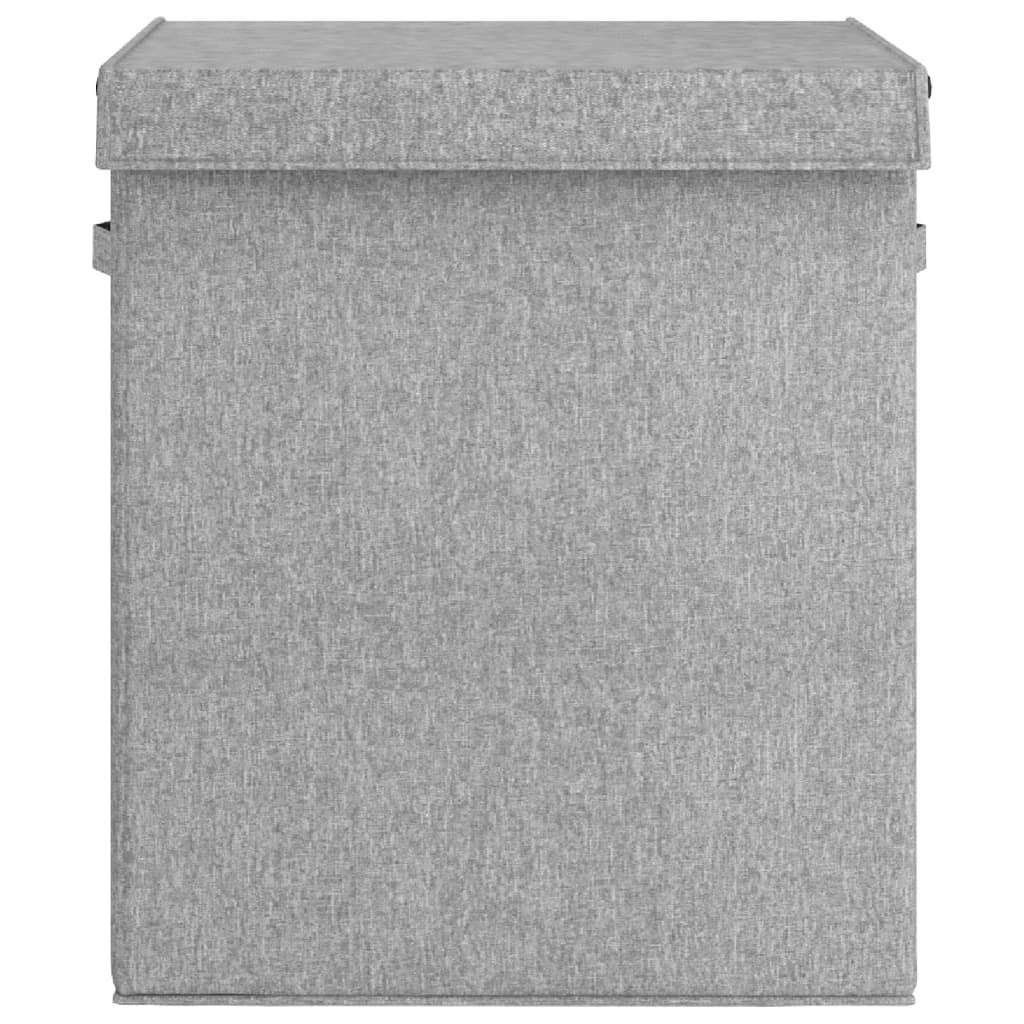 vidaXL Foldable Laundry Basket 26x34.5x59.5 cm Fabric Grey