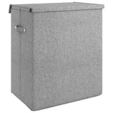 vidaXL Foldable Laundry Basket 26x34.5x59.5 cm Fabric Grey