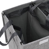 vidaXL Foldable Laundry Basket 26x34.5x59.5 cm Fabric Grey