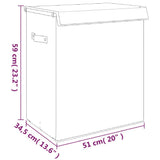 vidaXL Foldable Laundry Basket 26x34.5x59.5 cm Fabric Grey