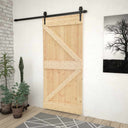 vidaXL Porte NARVIK Naturel 80 x 210 cm Pin Massif