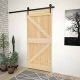 vidaXL Porte NARVIK Naturel 80 x 210 cm Pin Massif
