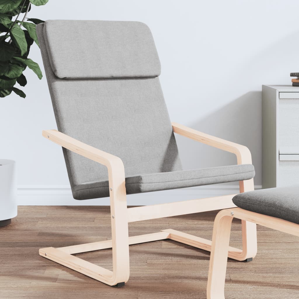 vidaXL Relaxstoel stof crèmekleurig