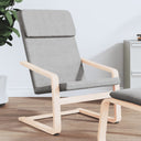vidaXL Relaxstoel stof crèmekleurig
