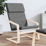 vidaXL Relaxstoel stof crèmekleurig