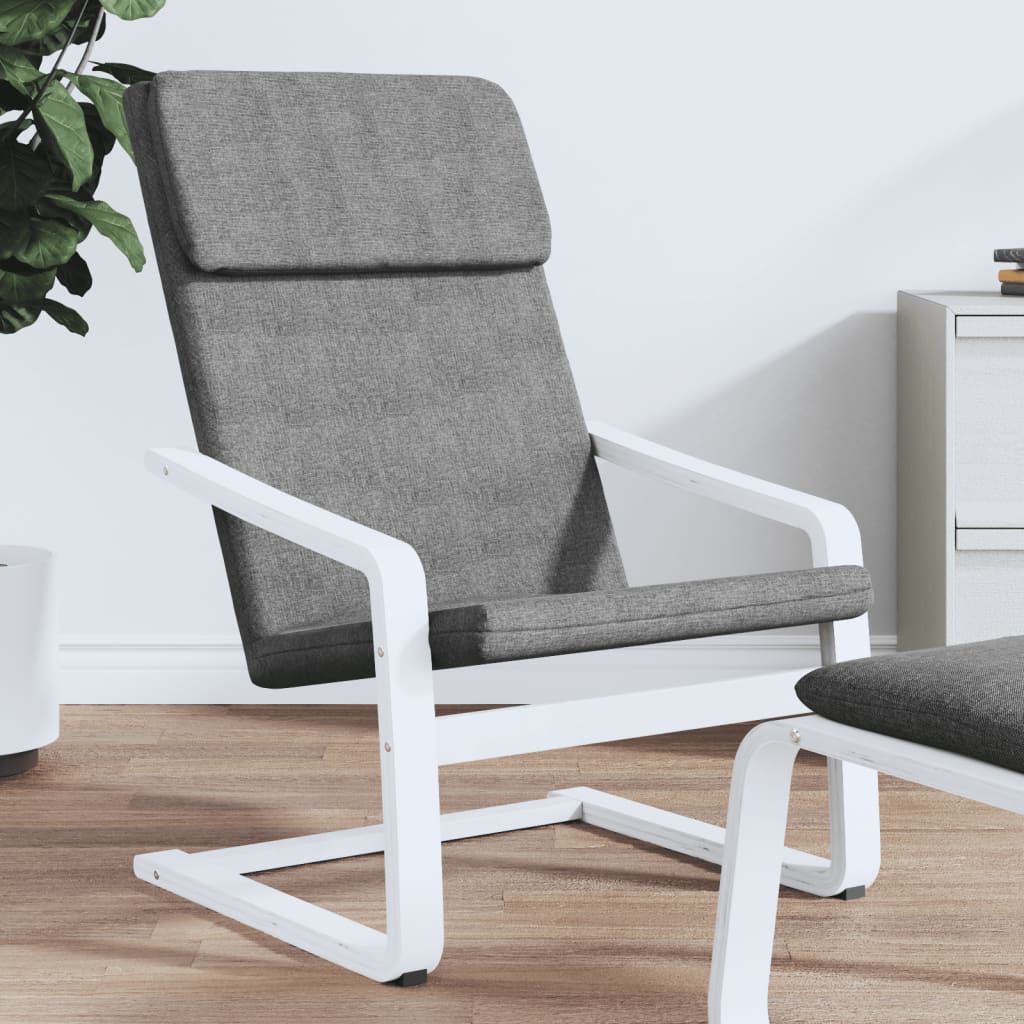 vidaXL Relaxstoel stof crèmekleurig
