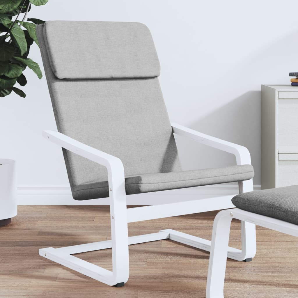 vidaXL Relaxstoel stof crèmekleurig