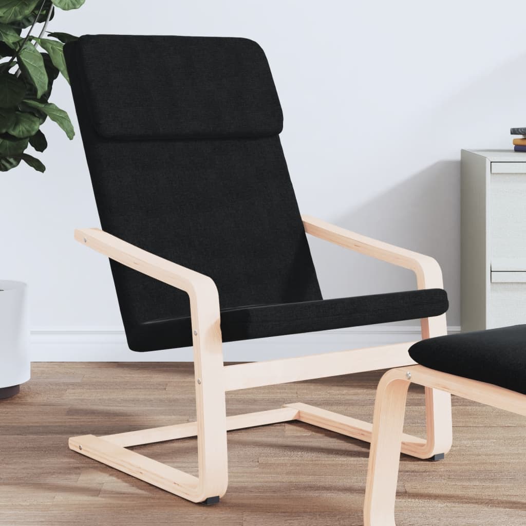 vidaXL Relaxstoel stof crèmekleurig