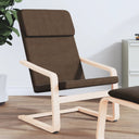 vidaXL Relaxstoel stof crèmekleurig