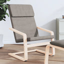 vidaXL Relaxstoel stof crèmekleurig