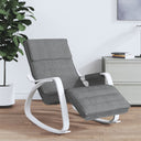 vidaXL Schommelstoel stof crèmekleurig