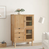 vidaXL Hoge kast OTTA 85x43x125 cm massief grenenhout