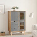 vidaXL Hoge kast OTTA 85x43x125 cm massief grenenhout