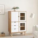 vidaXL Hoge kast OTTA 85x43x125 cm massief grenenhout