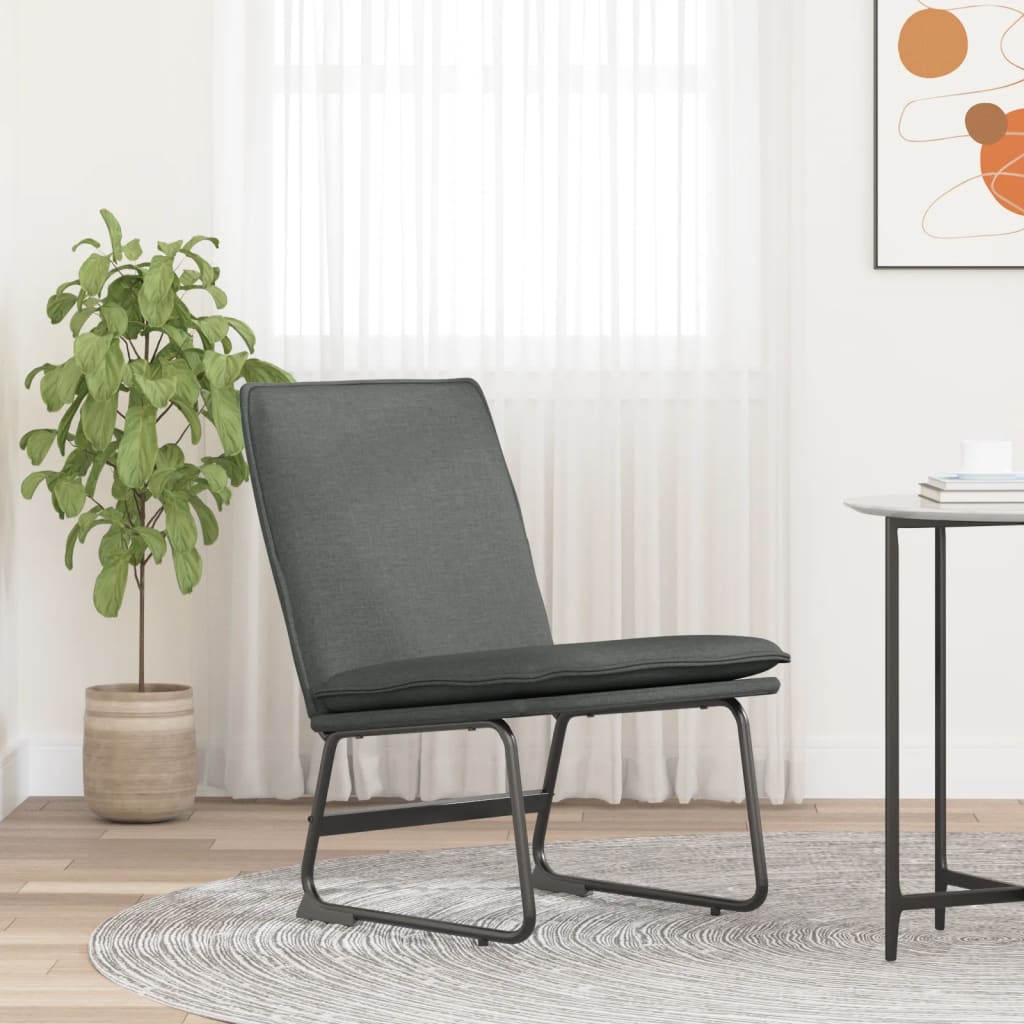 vidaXL Loungestoel 52x75x76 cm stof lichtgrijs